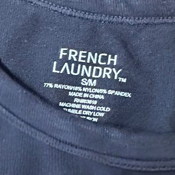 FRENCH LAUNDRY Women’s Black Sleeveless Tank Top Size Small / Medium - Picture 2 of 3